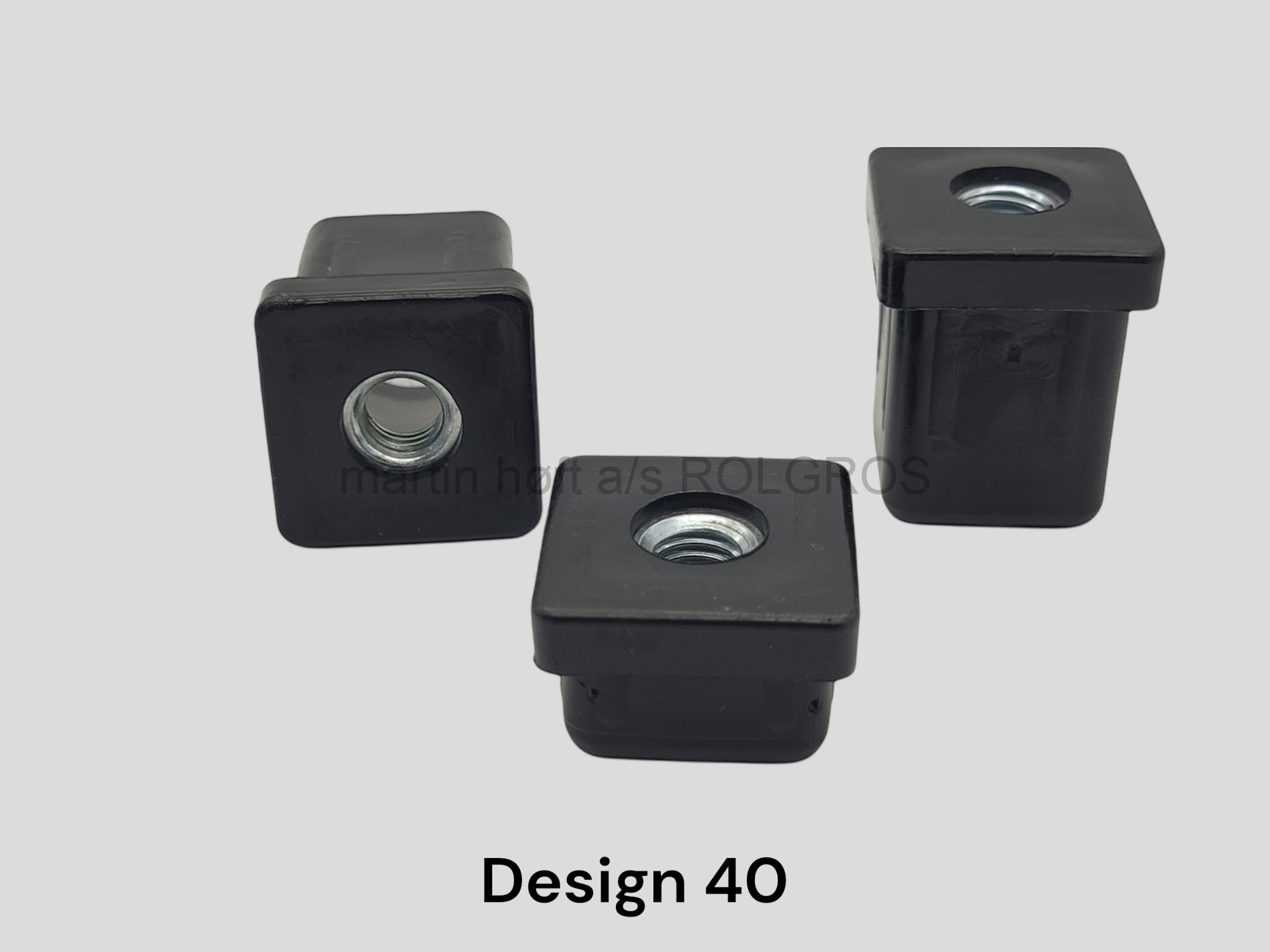 Part no., 40- - Threaded tube inserts, for square tubes - Threaded ...