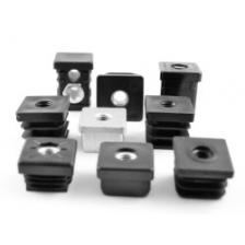 Threaded tube inserts, for square tubes