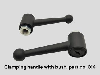 Clamping handle with bush, part no. 014.