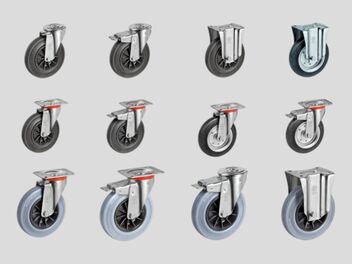 Gummihjul. Design 22, 52 og 53