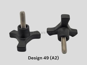 Star knob,stainless steel, part no. 49