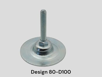 Adjustable feet (metalbase), Part-no 80M