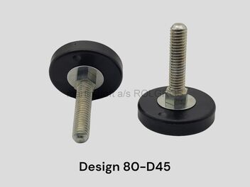 Uden 6 kt i gevindende, dessin 80