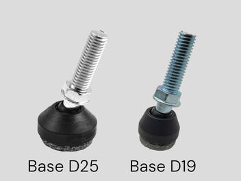 Part 94, plastik base med filt + metal kugleskrue med gevind