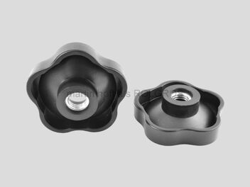 Star knobs with pass-through bush