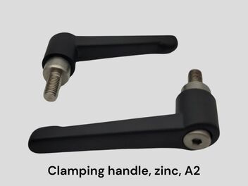 Clamping handle, zinc, A2