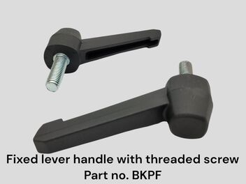 Fixed lever handle with threaded screw