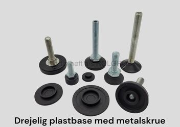 Drejelig plastbase med metalskrue