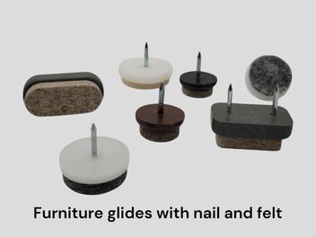 Furniture glides with nail + felt