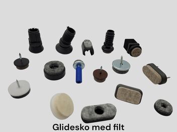 Glidesko med filt