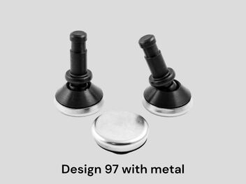 Tilt glides with slide surface in metal