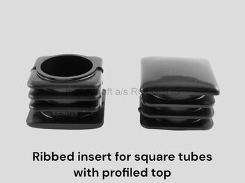 Ribbed insert for square tubes with profiled top