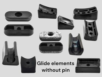 Glide elements without pin