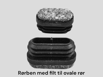 Rørben med filt til ovale rør