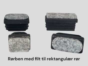 Rørben med filt til rektangulær rør