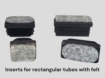 Inserts for rectangular tubes with felt