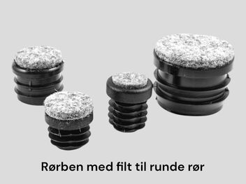 Rørben med filt til runde rør