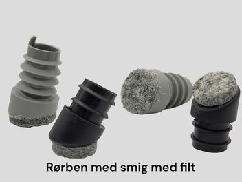 Rørben med smig med filt