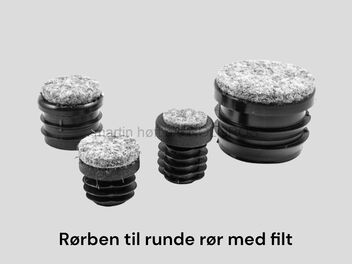 Rørben til runde rør med filt
