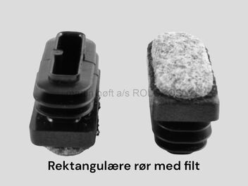 Rektangulære rør med filt