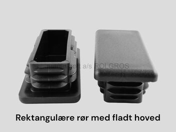 Rektangulære rør med fladt hoved