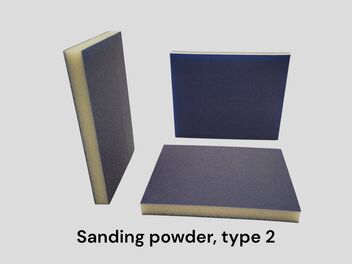 Sanding powder, type 2