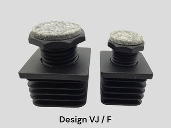 Threaded insert with adjustable feet with FELT