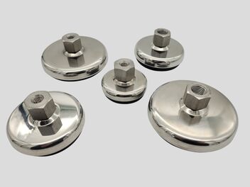 Machinefeet, rubberbase,baseset, Part EIAB A2