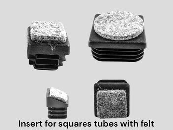 Insert for squares tubes with felt